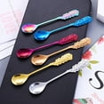 thumbnail image 5 of Joernso Coffee Spoon Rose Design Handle Dessert Stainless Steel Stirring Teaspoon Tableware for Kitchen, 5 of 8