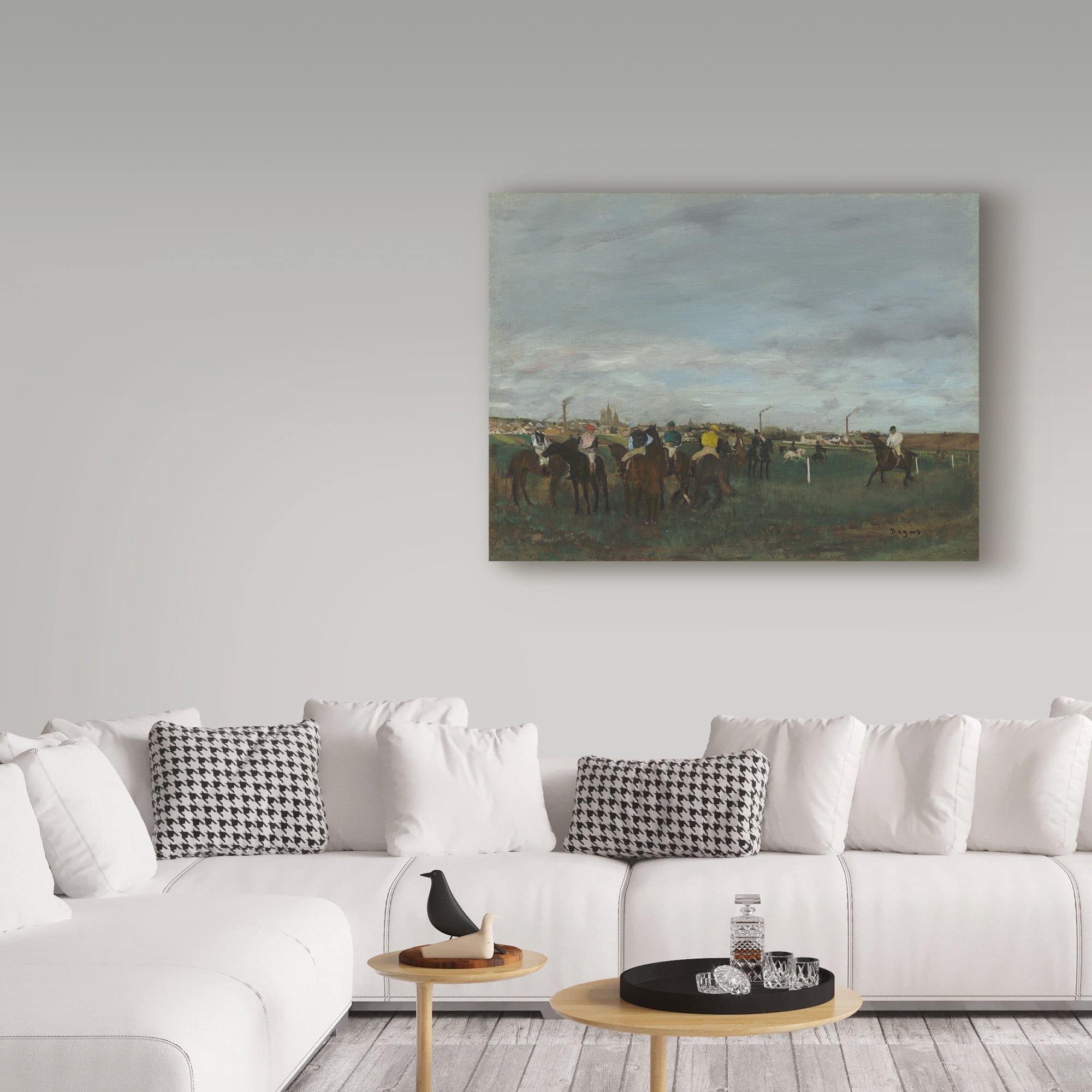 Trademark Fine Art 'The Races' Canvas Art by Edgar Degas