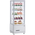 thumbnail image 1 of Countertop Refrigerator, 3.4 Cu.Ft. Pastry Display Case for Bakery with LED, Frost-Free, Sliding Door, Commercial Fridge Display Case for Cafe and Restaurant, 4-Tier Design, White, 1 of 6