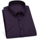 thumbnail image 1 of Blusa y camisa de manga corta con cuello vuelto para hombre, camisa informal de negocios con solapa y bolsillo de manga corta a rayas para hombre, blusa para hombre, 1 of 2