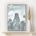 thumbnail image 2 of PixonSign Framed Canvas Print Wall Art Mountain Peaks Rise Into Clouds Nature Wilderness Photography Modern Art Bohemian Scenic Relax/Calm Blue Cool for Living Room, Bedroom, Office - 24"x36" White, 2 of 5