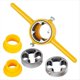 thumbnail image 1 of Juego de 6 herramientas para roscar tuberías de PVC, herramientas reutilizables para roscar tuberías, juego de matrices redondas de 1/2"., 1 of 4
