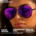 thumbnail image 5 of GRINDERPUNCH Big XXL Wide Frame Extra Large Polarized Aviator Sunglasses for Big Heads Men Oversized - Gold, 5 of 10