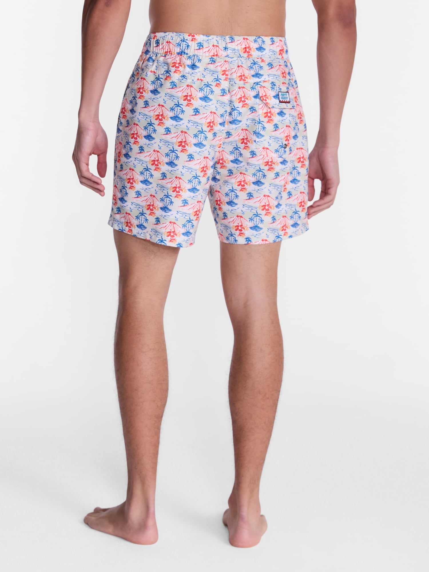Party Sharks Men's Swim Trunks, 6.5" Inseam, Sizes S-XL