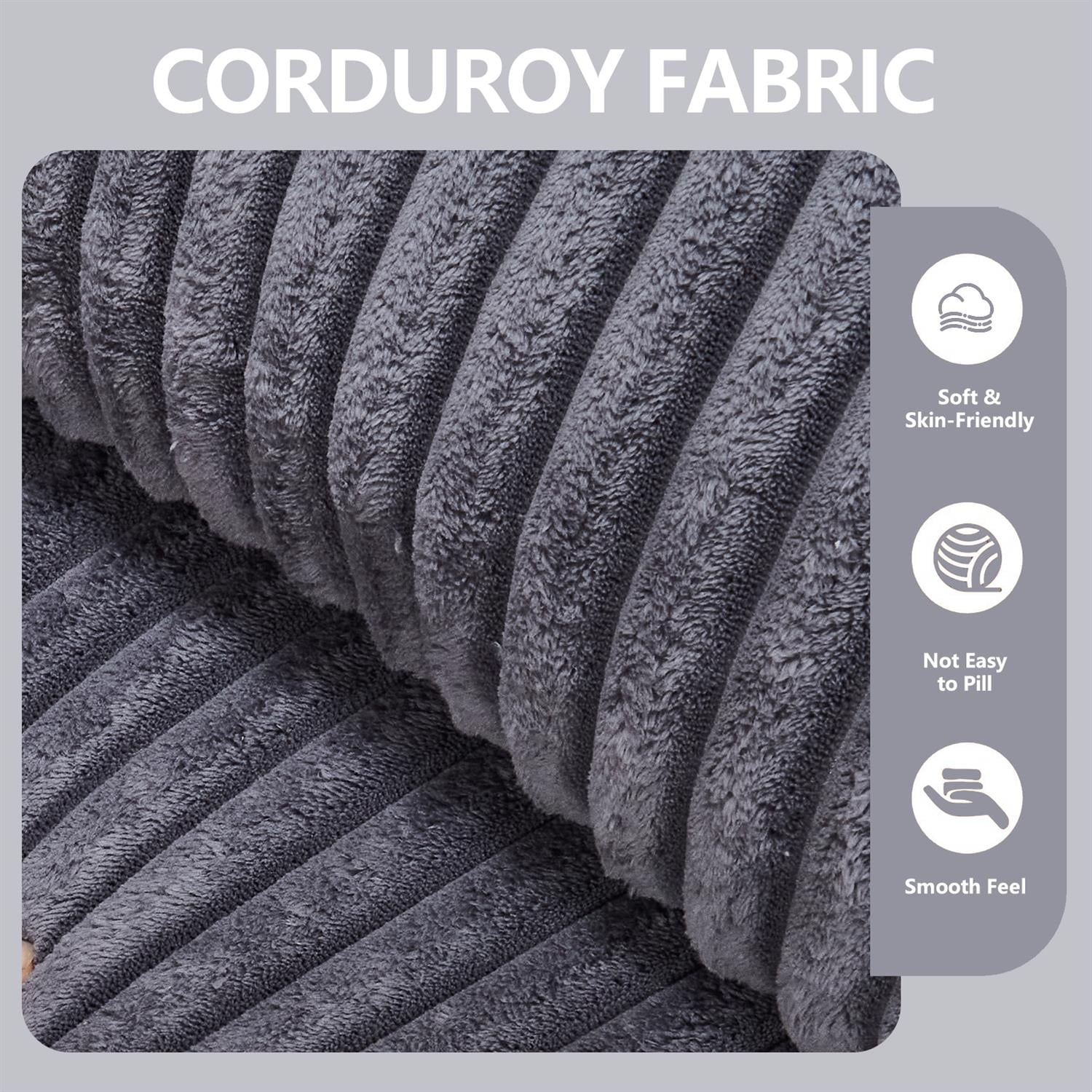 Demi Bonn 125" Modern Modular Sectional Sofa, L-Shaped Upholstered Cloud Couch with Deep Seats & Right Facing Chaise for Living Room, Dark Gray