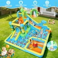 thumbnail image 4 of Veeboto Bounce House for 3-12 Years, Inflatable Water Slide with Climbing Wall, Ball Pool, Water Guns, Basketball Hoop, Ring Toss Game, Indoor/Outdoor Dinosaur-Themed Kids Bouncy Castle with Blower, 4 of 7