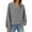Gray, variant on LEBONYARD Women's Fashion V-Neck Solid Colored Pullover Ladies Sweatshirts Tops Casual Long Sleeved Loose Fit Comfortable Soft Fit Fall Ladies Tops