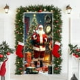 thumbnail image 5 of Wooowa 35x71Inch Christmas Door Covers with Santa Claus Prints, Festive Door Curtain Decor, Holiday Ambiance Accents for Home & Party, 5 of 8