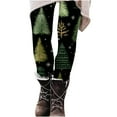 thumbnail image 2 of AUNVITO Women's Christmas Print Yoga Pants Casual Tummy Control Stretchy Leggings Comfy Workout Trousers, 2 of 6