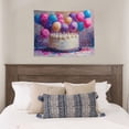 thumbnail image 4 of Kdxio Colorful Balloon Cake Celebration Wall Hanging Tapestries Banner For Bedroom College Dorm Home Living Room Party Decor 29X37 In, 4 of 8