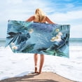 thumbnail image 5 of TIELUTT Microfiber Beach Towels Lightweight Blue Bath Towels Sandproof Beach Blankets Floating for Babies Glitter Pool Float Set Baby Bath Floater Inflatable Pool for Kids Swimming Pool Stuff, 5 of 5