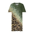 thumbnail image 5 of Robes pour Femmes 2024 Été Robe Oversize pour Col en V Décontractée Robes d'Été Poche Genou Manches Courtes avec Poches Rabais de 50 % Liquidation!, 5 of 5