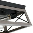 thumbnail image 5 of Pia Ricco 2-Light Ceiling Matte Black Lights Flush Mount Fixtures Weathered Wood, 5 of 5