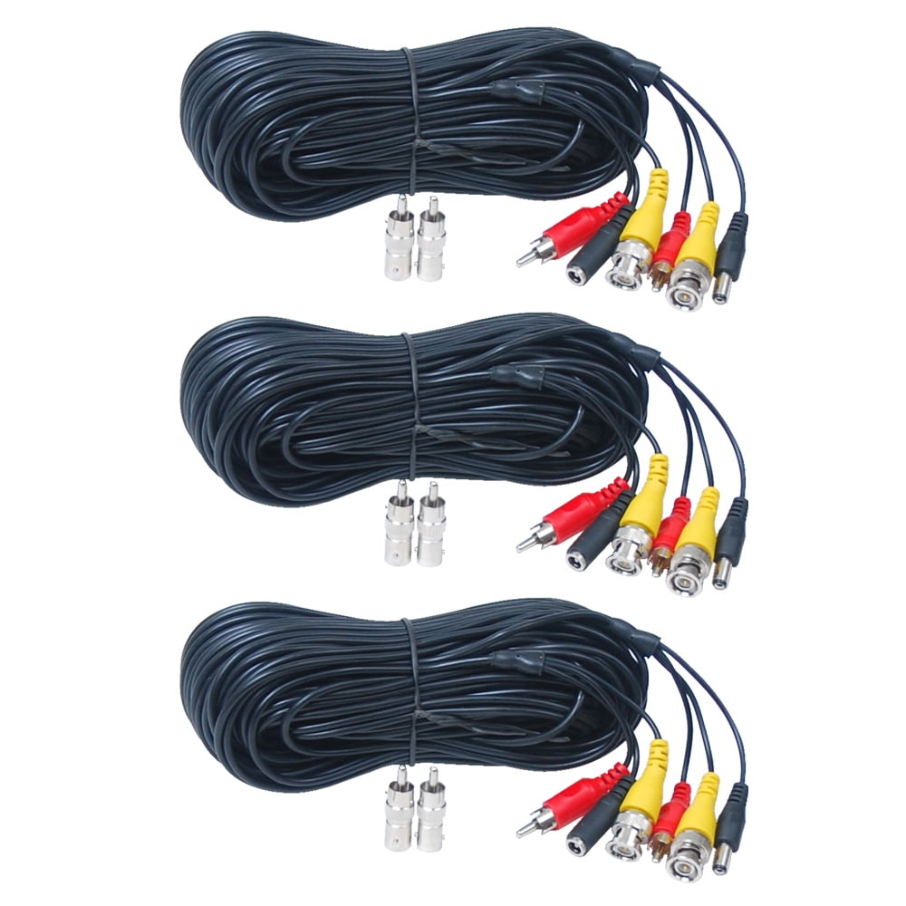 4x 50ft Security Camera Video Audio Power BNC RCA CCTV DVR Surveillance Cable 4x 50ft Security Camera Video Audio Power BNC RCA CCTV DVR Surveillance Cable