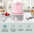 thumbnail image 4 of Nostalgia Electric Ice Cream Maker with 2-Qt Double Insulated Gel Canister & Stainless Steel Base - Makes Sorbet, Soft Serve, and Frozen Yogurt - Pink, 4 of 8