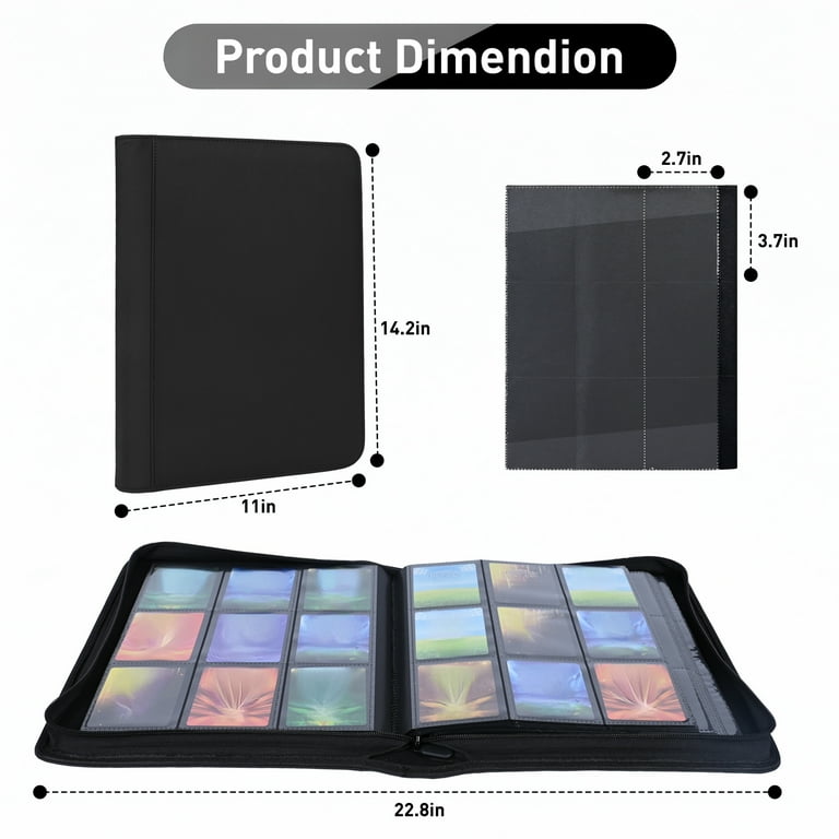 arkeiliy card binder Amazon.com: Arkeiliy Trading Card Binder for MTG Cards, 720 Pockets Sleeves  with Premium Zipper, Double Sided Pockets Collector Album Card Holder for  TCG,Game Cards (White) : Toys & Games main image 1