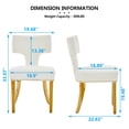 thumbnail image 3 of HUTWIFE Home Contemporary Chenille Dining Side Chairs, Beige (Set of 2), 3 of 12