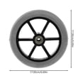 thumbnail image 2 of Minkissy Pneus de Fauteuil Roulant Pneu Plein Acier Gris 4Ensemble, 2 of 8
