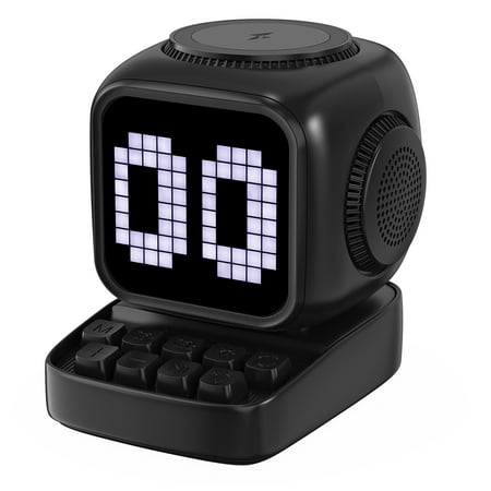 Ueasy Little Magic Cube Smart Bluetooth Speaker - Thanksgiving & Christmas Gift, 15W Magnetic Wireless Charger with Clock Alarm & White Noise