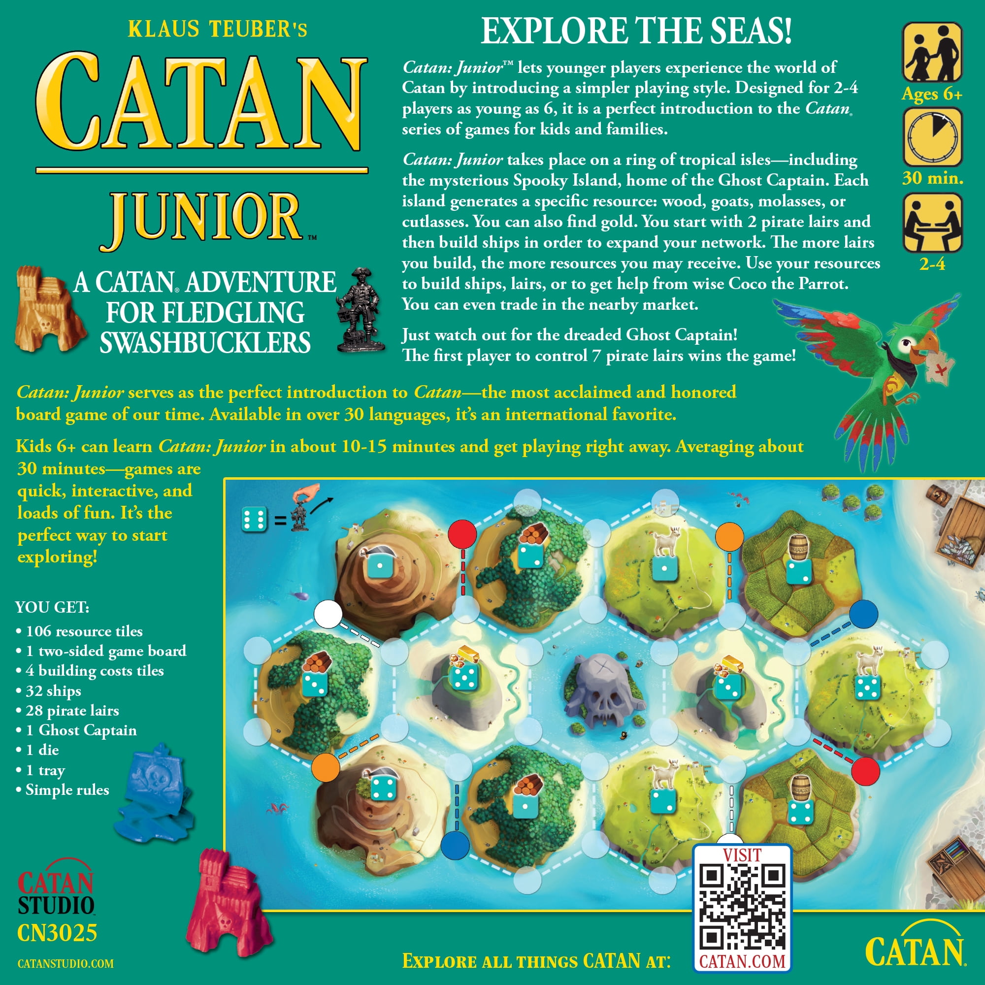 Catan Junior Family Strategy Board Game for ages 6 and up, from Asmodee
