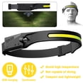 thumbnail image 3 of PENGXIANG Rechargeable LED Headlamp with 230° Wide Illumination, Waterproof, 4 Modes, Motion Sensor Headlamp, USB Headlamp for Hiking, Running, Fishing, Camping, 3 of 7