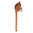 thumbnail image 1 of Palos de animales inflables para niños, globo con forma de cabeza de caballo, martillo inflable para fiestas de cumpleaños temáticas, decoración del hogar, color marrón claro, 1 of 7