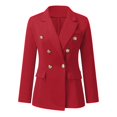 thumbnail image 4 of Vedolay Women Blazer Suit Jacket Casual Long Sleeve Button Down Jacket with Pockets Red,XL, 4 of 5