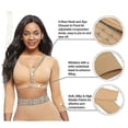 thumbnail image 3 of Womens Shapewear 3/4 Sleeve Arm Shaper Front Closure Compression Bra Post Surgery Posture Corrector Tank Top, 3 of 5