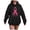 Black, variant on Towmus Women's Graphic Hoodies Cute Graphic Print Love Heart Pullover Tops Drawstring Hoodie Casual Teens Girls Coats with Pocket