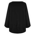 thumbnail image 5 of DDAPJ pyju Womens Linen Tops Long Sleeve Casual Dressy Blouse Solid Bohemain Shirts Tunic Ladies Summer Outfits 2025 Limited Time Sales Black XXL, 5 of 7