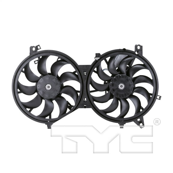 TYC 621840 Dual Radiator and Condenser Fan Assembly Fits 2012 Infiniti M35h