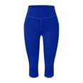 thumbnail image 3 of Leggings Capri Taille Haute pour Femmes, Entraînement, Yoga, Longs, Shorts Cyclistes avec Poches, 3 of 3