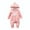Pink, variant on Fjofpr Baby Girl Clothes 12 Months Clearance Newborn Infant Baby Girls Winter Warm Thick Romper Jumpsuit Hooded Outfits（0-24M）
