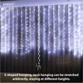 thumbnail image 4 of Upgrade White Curtain Fairy Lights 300LED with Rotating Clips & 15 Hooks, 9.8x9.8Ft Led String Light, Timer & 8 Modes USB Plug-in DIY Decorative Light for Bedroom Indoor Outdoor Wedding Decor, 4 of 6