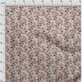 thumbnail image 4 of oneOone Tissu en Coton Flex Rouge Clair Floral Rétro pour Couture Tissu Imprimé au Mètre 40 Pouces de Large, 4 of 5