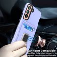 thumbnail image 6 of CoverON For Samsung Galaxy S22 Plus Case, KickStand Ring Credit Card slot Rugged Phone Cover Magnetic holder, Lavender, 6 of 10