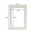 thumbnail image 3 of White Linen Acid Free 16x20 Picture Frame Mats with White Core Bevel Cut for 8x10 Pictures - Fits, 3 of 4
