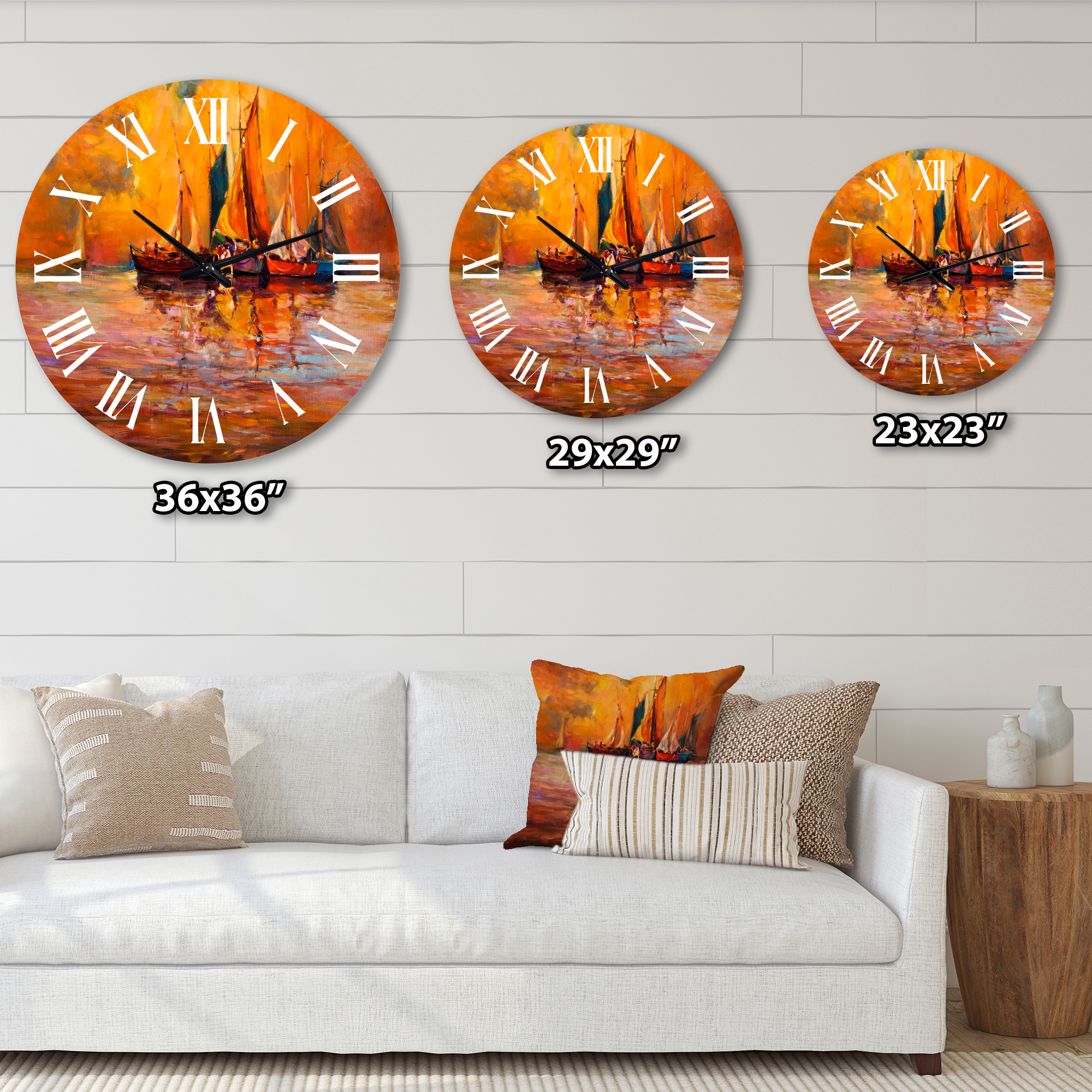 Designart 1 in Coastal Wall Clock