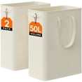 thumbnail image 1 of Cesto para ropa Lifewit, 50 L, 2 unidades, delgado, con asas, color blanco, 1 of 9