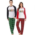 thumbnail image 2 of Conjunto de pijamas navideños para parejas, ropa de dormir roja para adultos, Jeaus de Navidad, 2 of 3