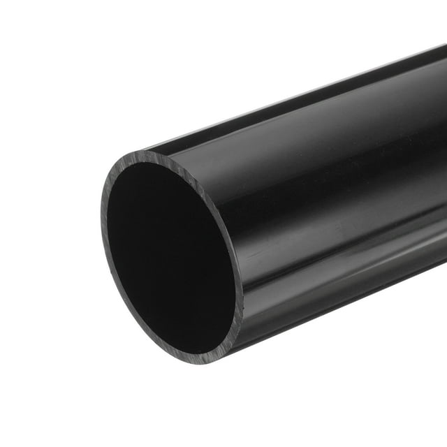 PVC Rigid Round Pipe 67.8mm ID 75mm OD 20cm/8" Length Black High Impact for Water Pipe, Crafts, Cable Sleeves