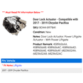 thumbnail image 2 of Door Lock Actuator - Compatible with 2017 - 2019 Chrysler Pacifica 2018, 2 of 4
