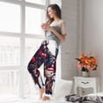 thumbnail image 4 of Uemuo Cool Patriotic Buffalo Cowboy Pattern Women's Wide Leg Palazzo Lounge Pants with Pockets Light Weight Loose Comfy Casual Pajama Pants-Small, 4 of 9