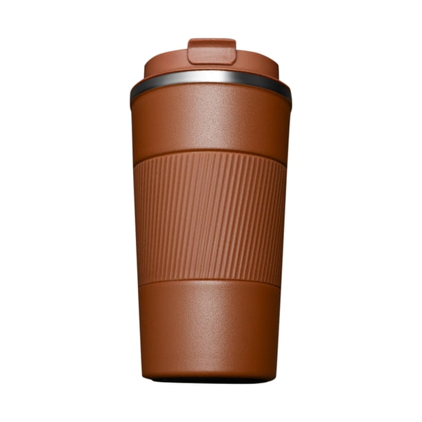 Maojin Taza de café aislada con tapa,taza de café a prueba de fugas,taza de café fría y caliente,taza reutilizable de acero inoxidable