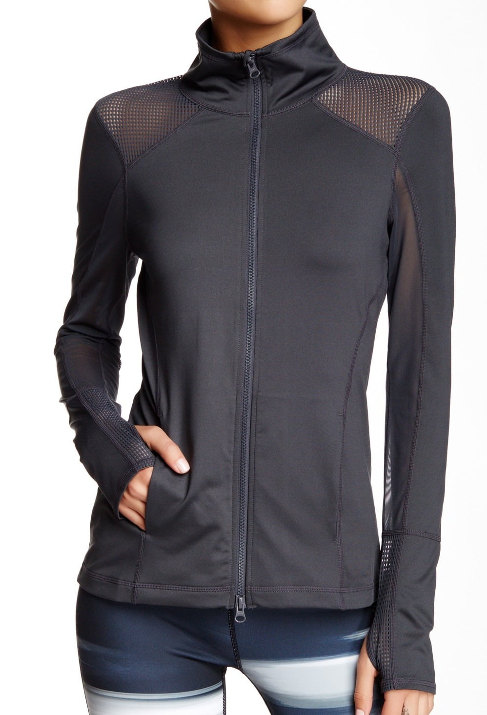 Z By Zella Z by Zella NEW Gray Womens Size Small S MeshInset Full