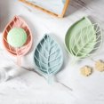 thumbnail image 2 of Toilet Shower Soap Dish Tray Draining Rack Leaf Shape Soap Holder Non Slip Soap Box Bathroom Gadgets Soap Dish Soap Tray Holder, 2 of 6