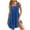 Blue, variant on Womens Summer Dresses Sleeveless Tank Dress Smocked Empire Waist Ruffle Tiered Casual Swing Mini Dress Sundress