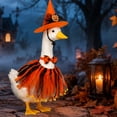 thumbnail image 5 of Sruoe Halloween Porch Goose Outfits, 23 Inch Porch Goose Clothes, Goose Clothes Dress, Goose Sculpture Clothes for Lawn Statue Cement Statue Yard Patio Party Decoration, 5 of 5