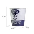 thumbnail image 7 of American Art Decor Licensed Ford V8 Small Decorative Metal Trash Can Garbage Bin Waste Basket - 11.25" x 10.5", 7 of 7