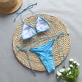 thumbnail image 3 of Traje baño dividido piezas para mujer Traje baño Conjunto bikinis flores 3D, 3 of 5